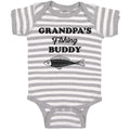 Baby Clothes Grandpa's Fishing Buddy with Fish Baby Bodysuits Boy & Girl Cotton