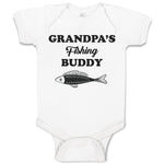 Baby Clothes Grandpa's Fishing Buddy with Fish Baby Bodysuits Boy & Girl Cotton