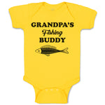 Baby Clothes Grandpa's Fishing Buddy with Fish Baby Bodysuits Boy & Girl Cotton