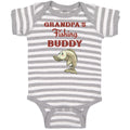 Baby Clothes Grandpa's Fishing Buddy with Funny Face Fish Baby Bodysuits Cotton