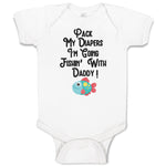 Baby Clothes Pack My Diapers I'M Going Fishing with Daddy Baby Bodysuits Cotton