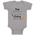 Baby Clothes Pack My Diapers I'M Going Fishing with Daddy Baby Bodysuits Cotton