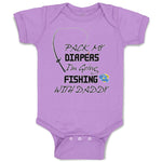 Baby Clothes Pack My Diapers I'M Going Fishing with Daddy Baby Bodysuits Cotton