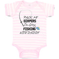 Baby Clothes Pack My Diapers I'M Going Fishing with Daddy Baby Bodysuits Cotton