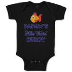 Baby Clothes Papaw's Little Fishin' Buddy Baby Bodysuits Boy & Girl Cotton