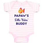Baby Clothes Papaw's Little Fishin' Buddy Baby Bodysuits Boy & Girl Cotton