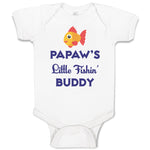 Baby Clothes Papaw's Little Fishin' Buddy Baby Bodysuits Boy & Girl Cotton