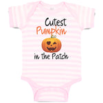 Baby Clothes Cutest Pumpkin in The Patch Pumpkin Winked Smile Face Cotton