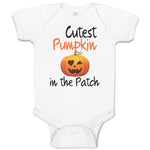 Baby Clothes Cutest Pumpkin in The Patch Pumpkin Winked Smile Face Cotton