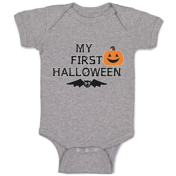 Baby Clothes My First Halloween with Bat Baby Bodysuits Boy & Girl Cotton