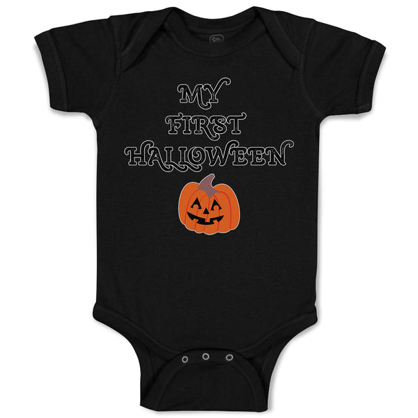 Baby Clothes My First Halloween with Funny Face Baby Bodysuits Boy & Girl Cotton