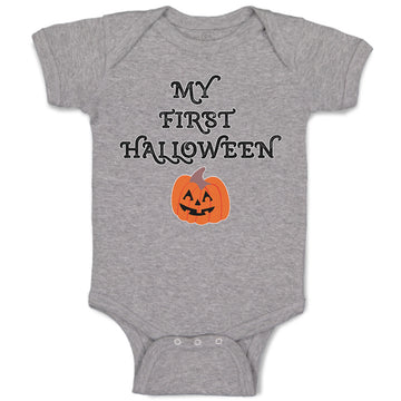 Baby Clothes My First Halloween with Funny Face Baby Bodysuits Boy & Girl Cotton