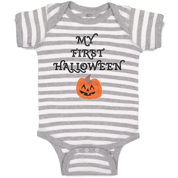 Baby Clothes My First Halloween with Funny Face Baby Bodysuits Boy & Girl Cotton