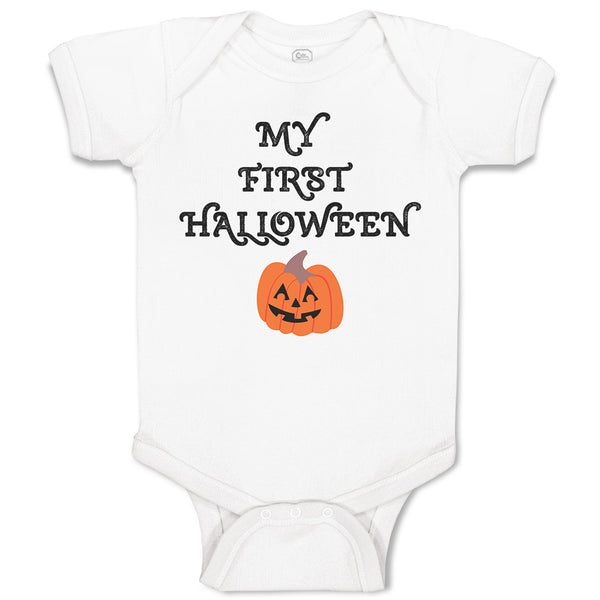 Baby Clothes My First Halloween with Funny Face Baby Bodysuits Boy & Girl Cotton