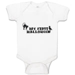 Baby Clothes My Fisrt Halloween with Pet Animal Silhouette Cat and Crow Cotton