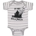 Baby Clothes Halloween Scary Dark Night Haunted Moon Bats Trees Flying Cotton