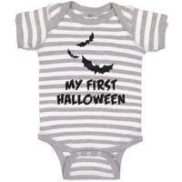 Baby Clothes My First Halloween Scary Dark Night Bats Flying Holiday Cotton