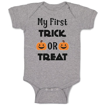Baby Clothes My First Trick Or Treat with Smile Halloween Baby Bodysuits Cotton