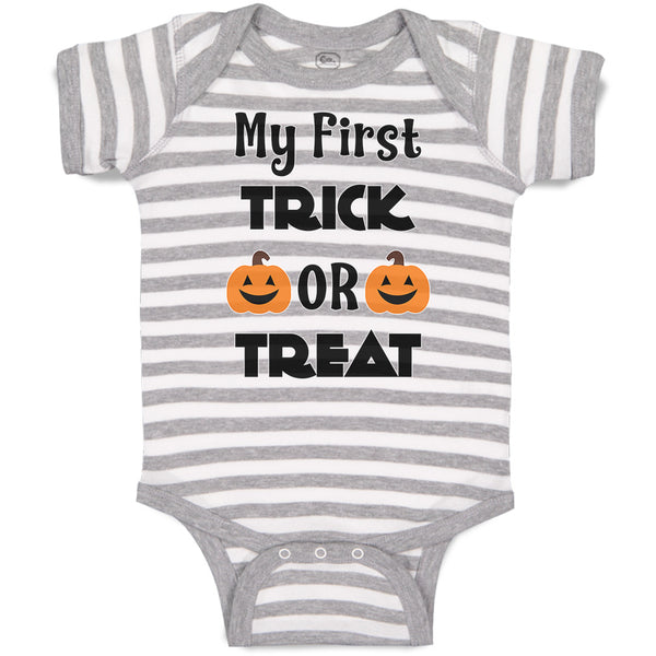 Baby Clothes My First Trick Or Treat with Smile Halloween Baby Bodysuits Cotton