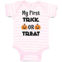 Baby Clothes My First Trick Or Treat with Smile Halloween Baby Bodysuits Cotton