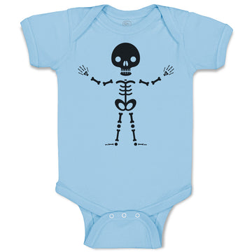 Baby Clothes Silhouette Skeleton Skull Body Baby Bodysuits Boy & Girl Cotton
