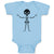 Baby Clothes Silhouette Skeleton Skull Body Baby Bodysuits Boy & Girl Cotton