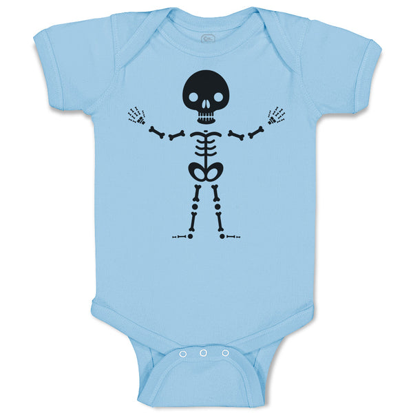 Baby Clothes Silhouette Skeleton Skull Body Baby Bodysuits Boy & Girl Cotton