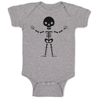 Baby Clothes Silhouette Skeleton Skull Body Baby Bodysuits Boy & Girl Cotton