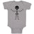 Baby Clothes Silhouette Skeleton Skull Body Baby Bodysuits Boy & Girl Cotton