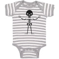 Baby Clothes Silhouette Skeleton Skull Body Baby Bodysuits Boy & Girl Cotton