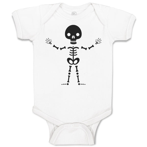 Baby Clothes Silhouette Skeleton Skull Body Baby Bodysuits Boy & Girl Cotton