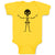 Baby Clothes Silhouette Skeleton Skull Body Baby Bodysuits Boy & Girl Cotton