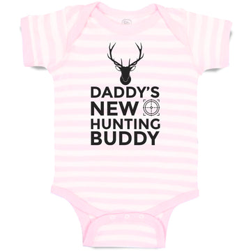 Baby Clothes Daddy's New Hunting Buddy Wild Animal Deer Face with Horn Cotton