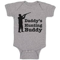 Baby Clothes Daddy's Hunting Buddy Person Standing with Gun Baby Bodysuits