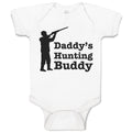 Baby Clothes Daddy's Hunting Buddy Person Standing with Gun Baby Bodysuits