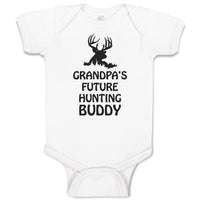 Baby Clothes Grandpa's Future Hunting Buddy Wild Animal Deer with Horn Cotton