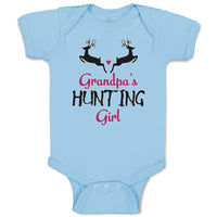 Baby Clothes Grandpa's Hunting Girl Heart with Wild Animal Deer Is Jumping