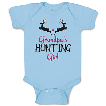 Baby Clothes Grandpa's Hunting Girl Heart with Wild Animal Deer Is Jumping