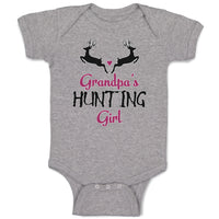 Baby Clothes Grandpa's Hunting Girl Heart with Wild Animal Deer Is Jumping