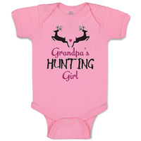 Baby Clothes Grandpa's Hunting Girl Heart with Wild Animal Deer Is Jumping