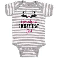 Baby Clothes Grandpa's Hunting Girl Heart with Wild Animal Deer Is Jumping