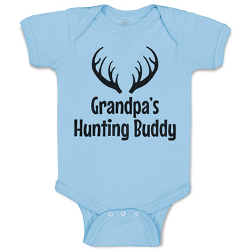 Baby Clothes Grandpa's Hunting Buddy with Deer Horn Baby Bodysuits Cotton