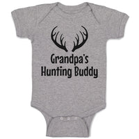 Baby Clothes Grandpa's Hunting Buddy with Deer Horn Baby Bodysuits Cotton