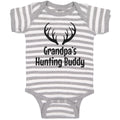 Baby Clothes Grandpa's Hunting Buddy with Deer Horn Baby Bodysuits Cotton