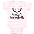 Baby Clothes Grandpa's Hunting Buddy with Deer Horn Baby Bodysuits Cotton