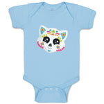 Baby Clothes Cat Face Sugar Skull 2 Holidays and Occasions Halloween Cotton