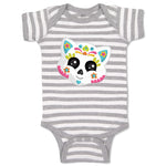 Baby Clothes Cat Face Sugar Skull 2 Holidays and Occasions Halloween Cotton