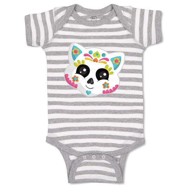 Baby Clothes Cat Face Sugar Skull 2 Holidays and Occasions Halloween Cotton