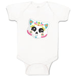 Baby Clothes Cat Face Sugar Skull 2 Holidays and Occasions Halloween Cotton