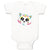 Baby Clothes Cat Face Sugar Skull 2 Holidays and Occasions Halloween Cotton